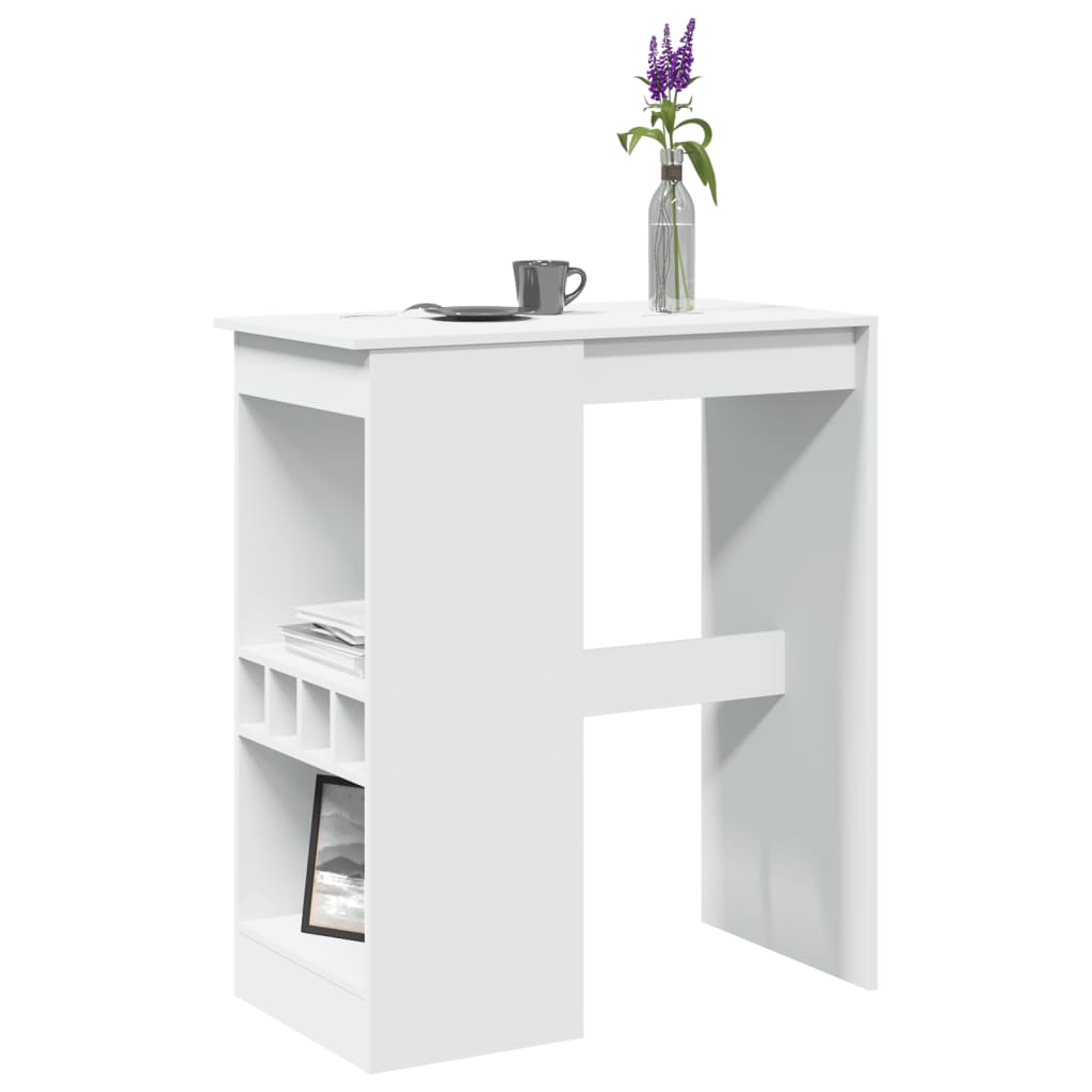 barbord med stativer 90x47,5x103,5 cm konstrueret tr hvid