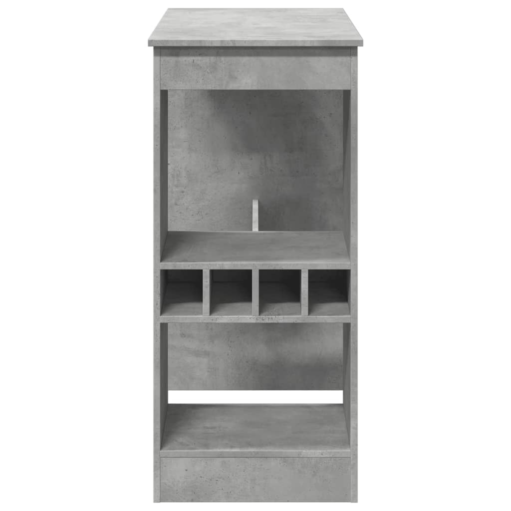 barbord med stativer 90x47,5x103,5 cm konstrueret træ betongrå