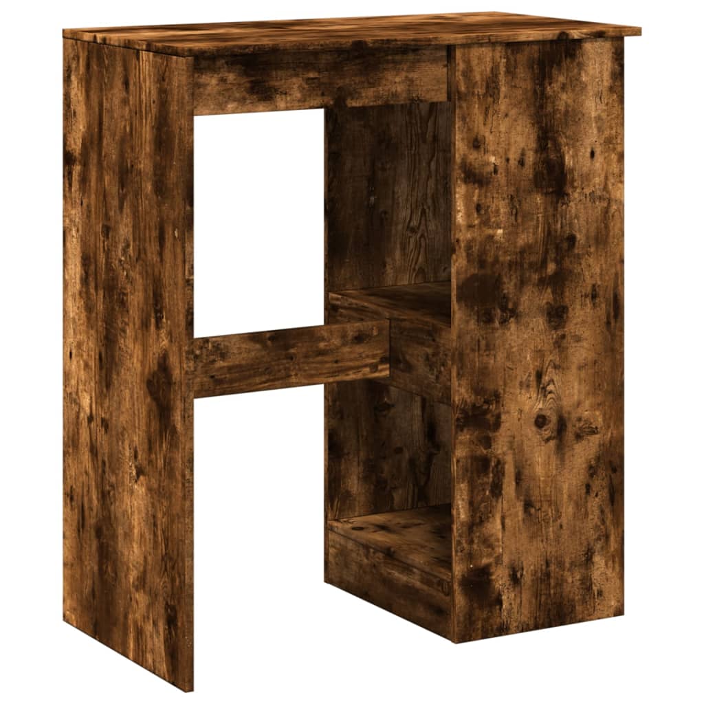 barbord med stativer 90x47,5x103,5 cm konstrueret træ røget eg