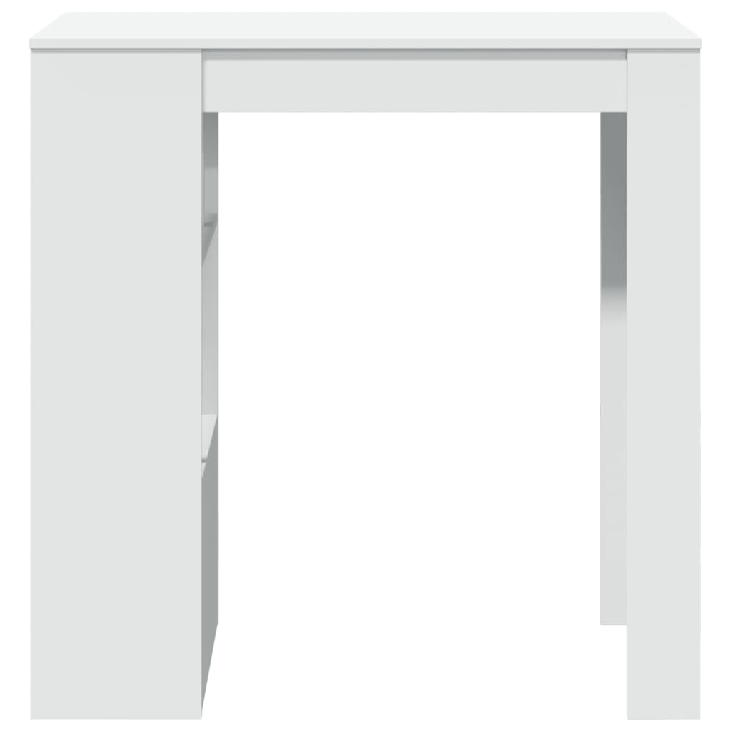 barbord med stativer 102x50x103,5 cm konstrueret træ hvid