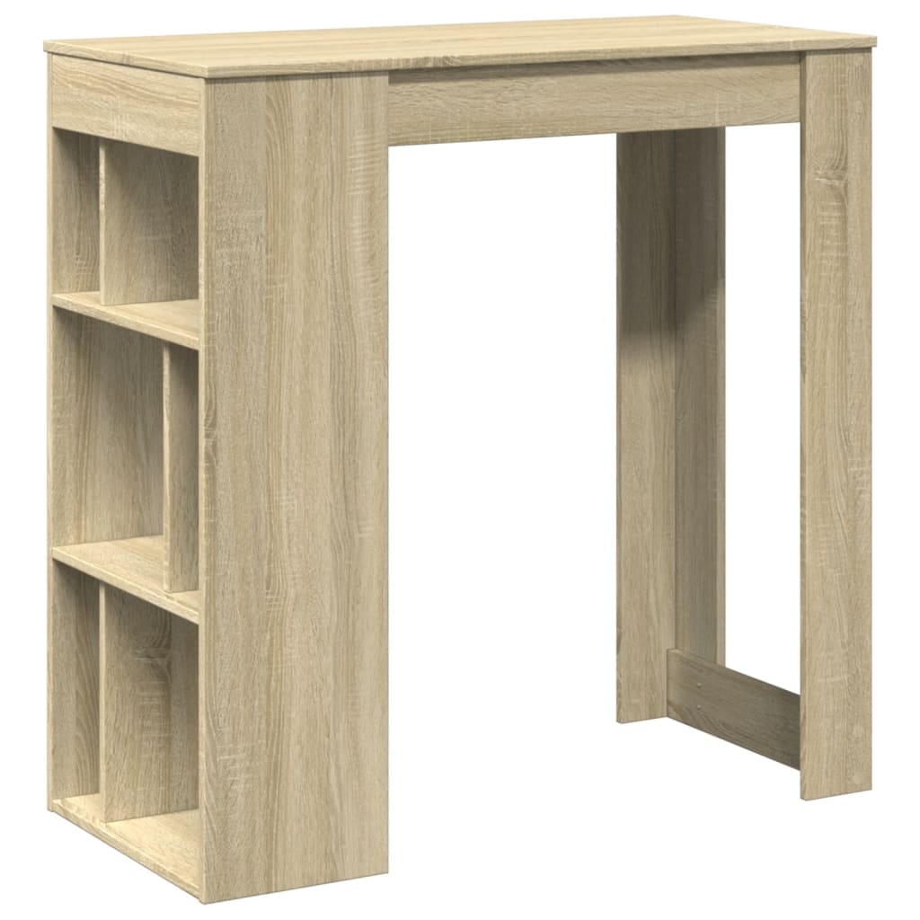 barbord med stativer 102x50x103,5 cm konstrueret træ sonoma-eg