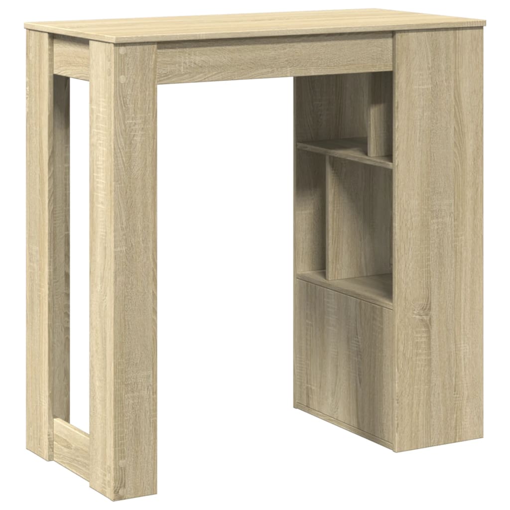 barbord med stativer 102x50x103,5 cm konstrueret træ sonoma-eg
