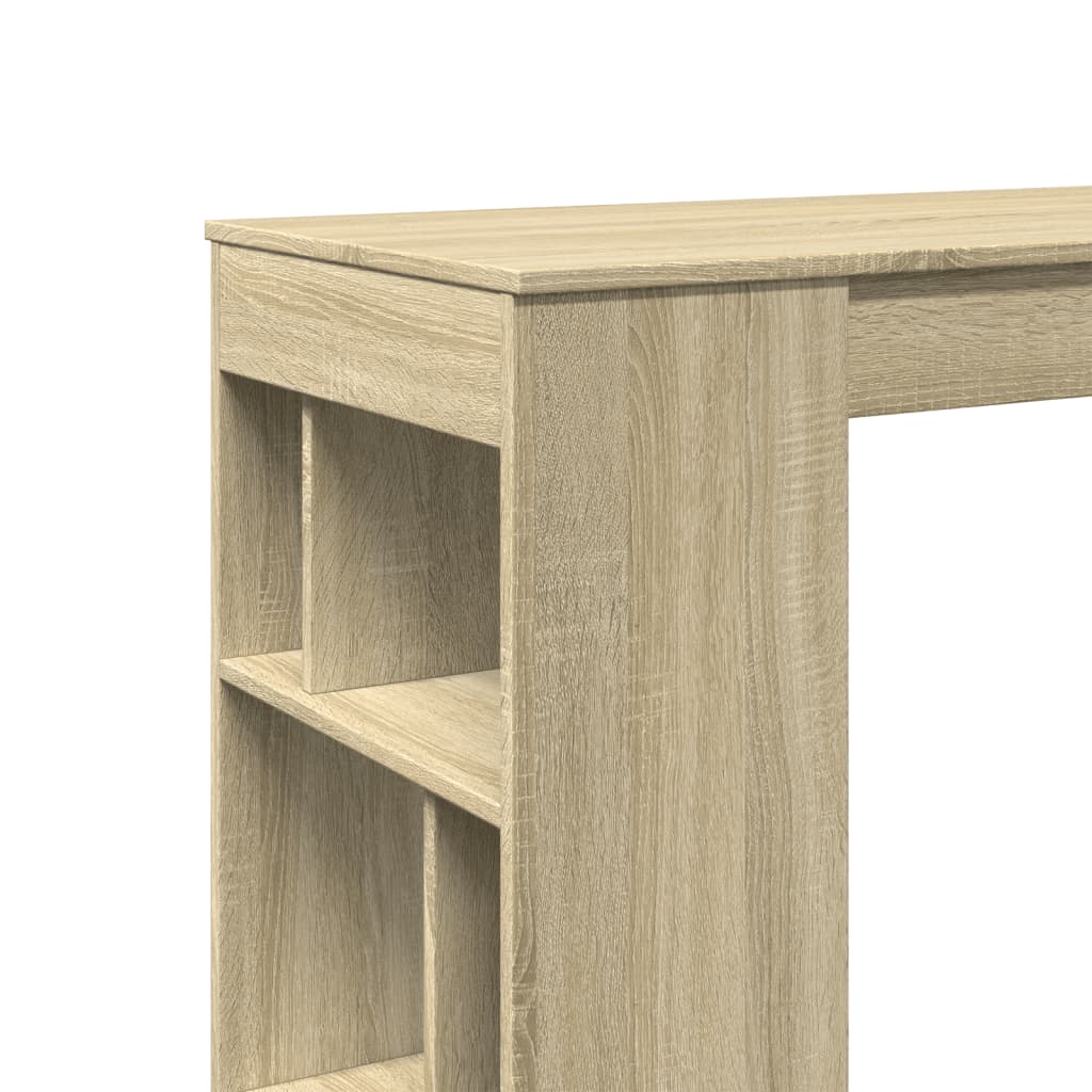 barbord med stativer 102x50x103,5 cm konstrueret træ sonoma-eg