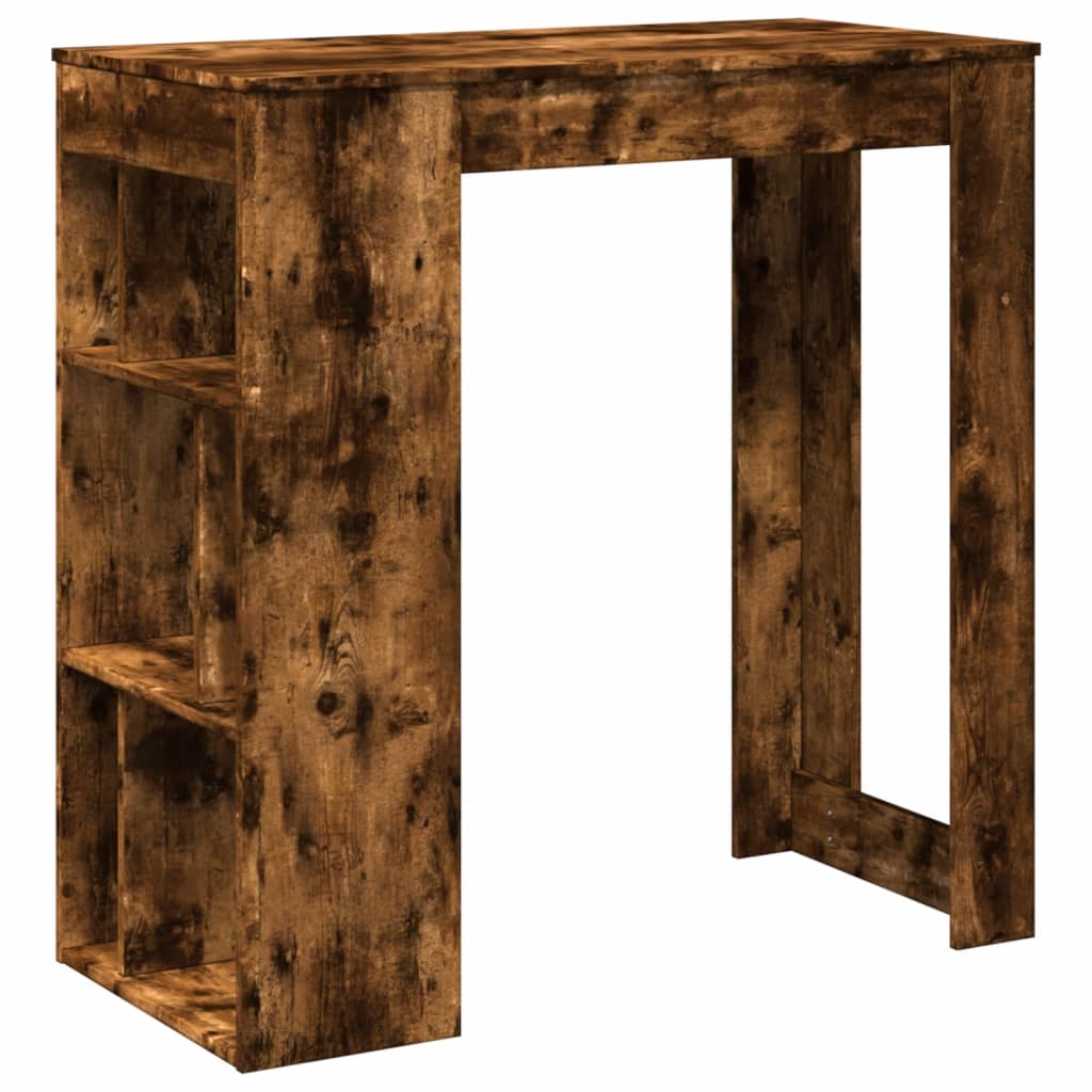 barbord m. stativer 102x50x103,5 cm konstrueret træ røget eg