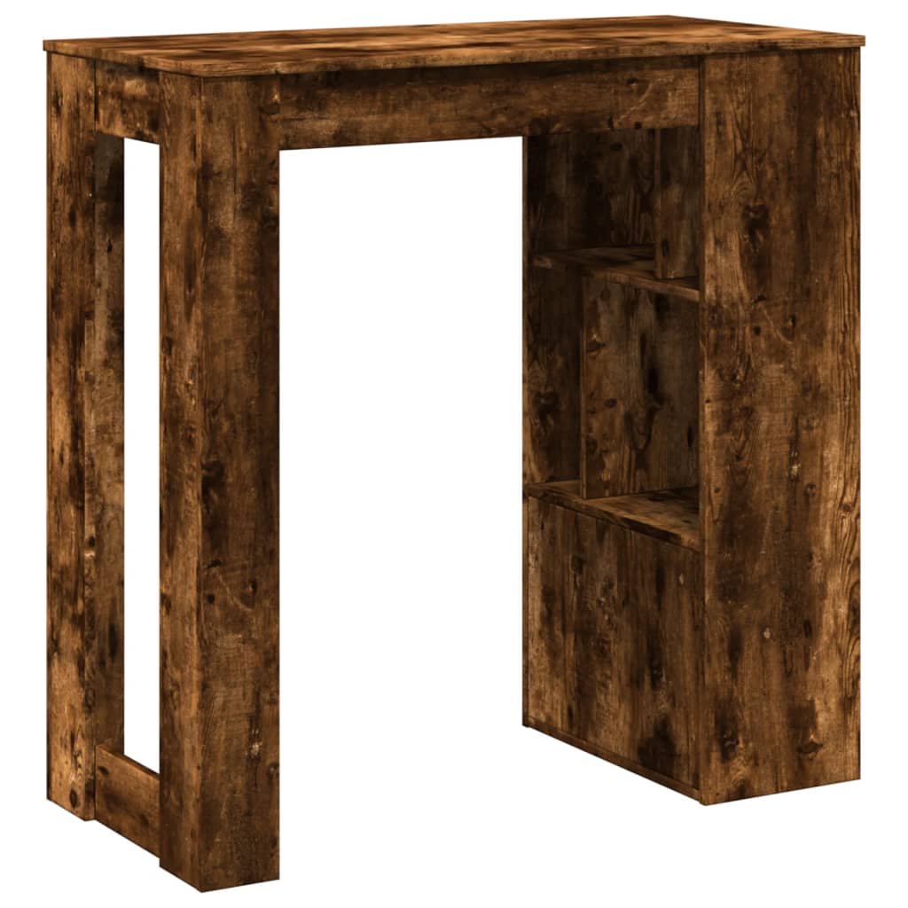 barbord m. stativer 102x50x103,5 cm konstrueret træ røget eg