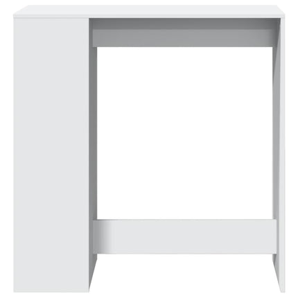 barbord med stativer 101x40x103,5 cm konstrueret træ hvid