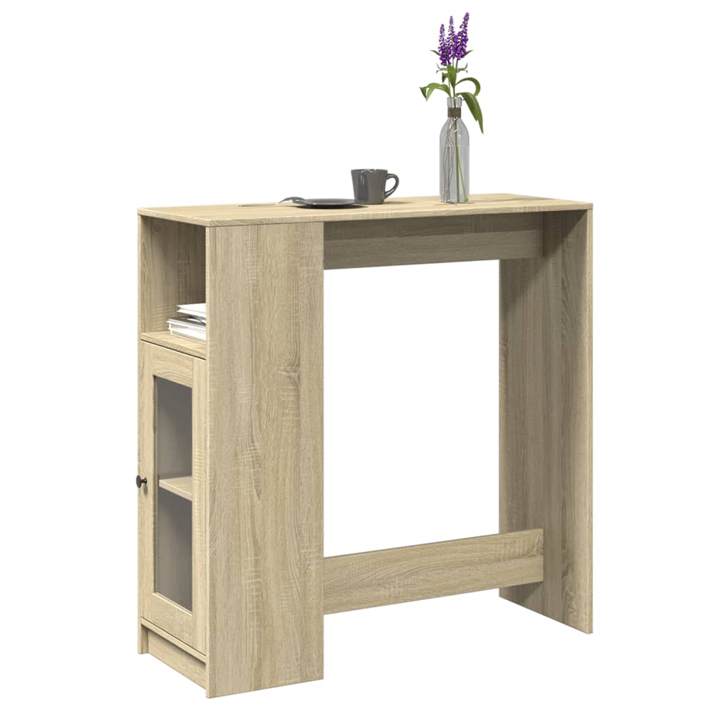 Barbord med opbevaring 101×40×103,5 cm - sonoma-eg, konstrueret træ