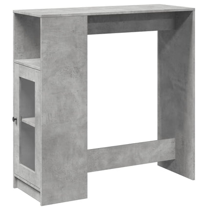 barbord med stativer 101x40x103,5 cm konstrueret træ betongrå
