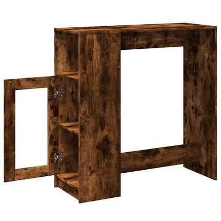 barbord med stativer 101x40x103,5 cm konstrueret træ røget eg