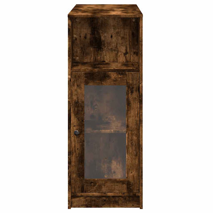 barbord med stativer 101x40x103,5 cm konstrueret træ røget eg