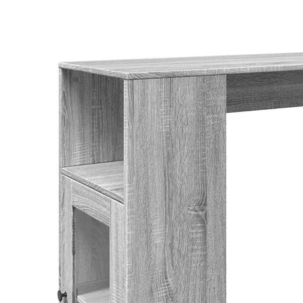 barbord med stativer 101x40x103,5 cm konstrueret træ