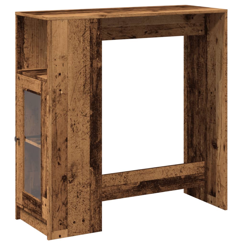 barbord m. stativer 101x40x103,5 cm konstrueret træ gammelt træ