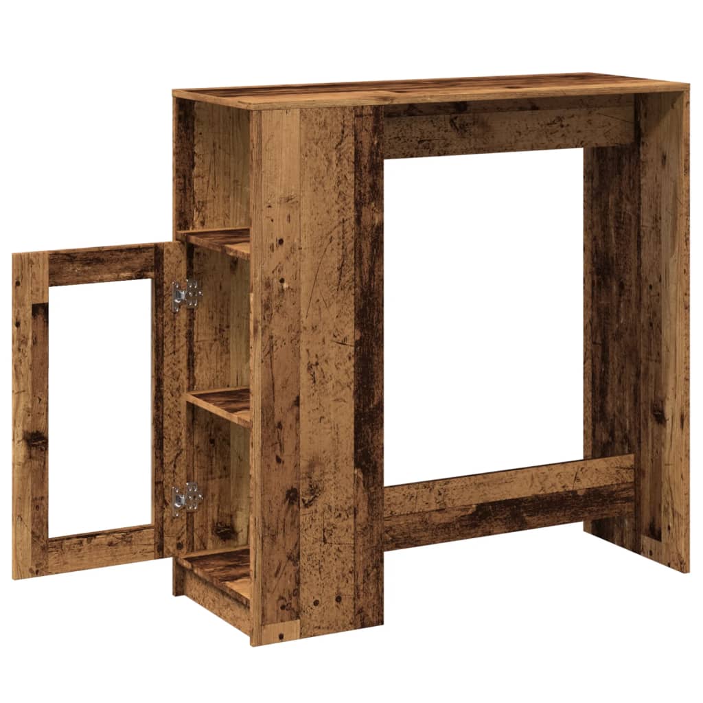 barbord m. stativer 101x40x103,5 cm konstrueret træ gammelt træ