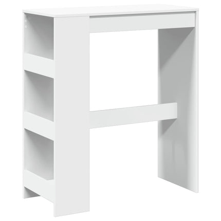 barbord med stativer 90x40x103,5 cm konstrueret træ hvid