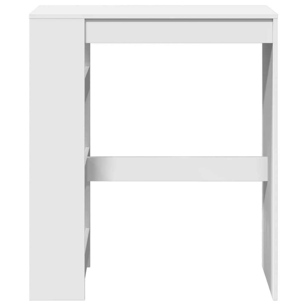 barbord med stativer 90x40x103,5 cm konstrueret træ hvid
