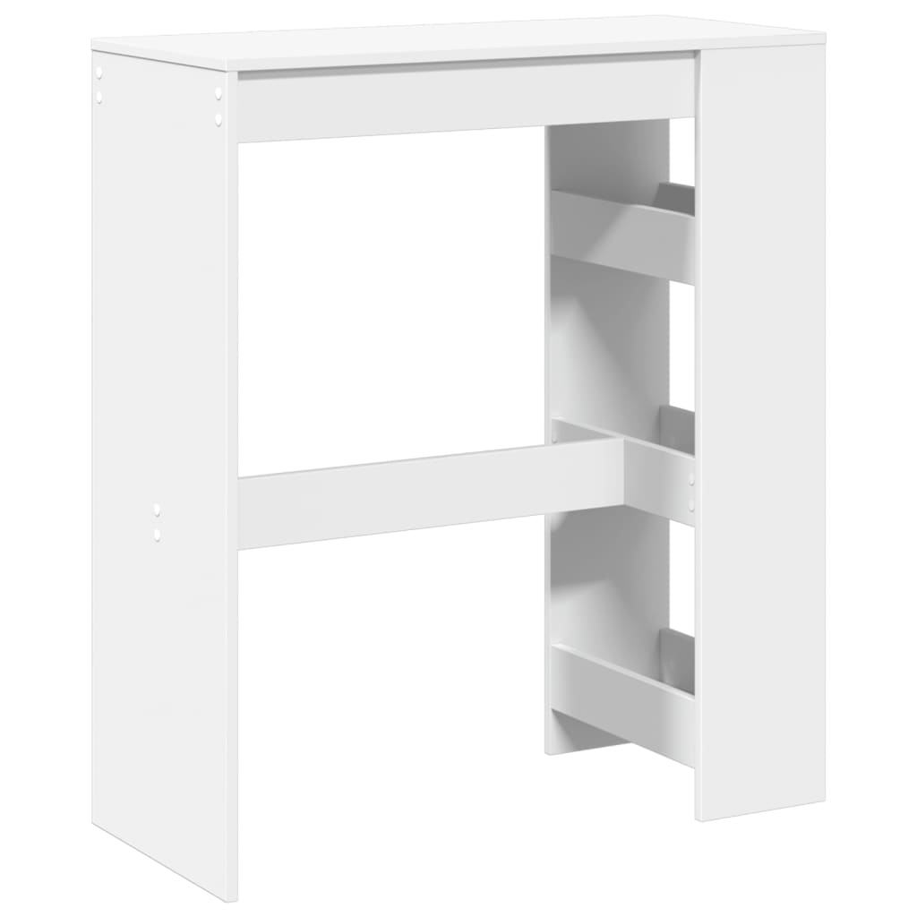 barbord med stativer 90x40x103,5 cm konstrueret træ hvid