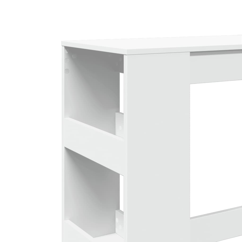 barbord med stativer 90x40x103,5 cm konstrueret træ hvid
