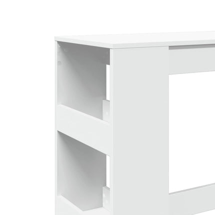 barbord med stativer 90x40x103,5 cm konstrueret træ hvid