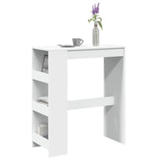 barbord med stativer 90x40x103,5 cm konstrueret træ hvid