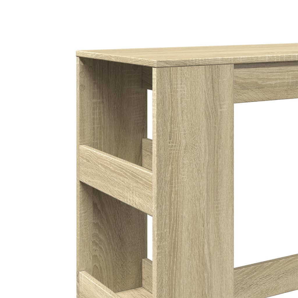 barbord med stativer 90x40x103,5 cm konstrueret træ sonoma-eg
