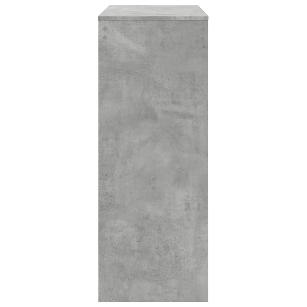 barbord med stativer 90x40x103,5 cm konstrueret træ betongrå
