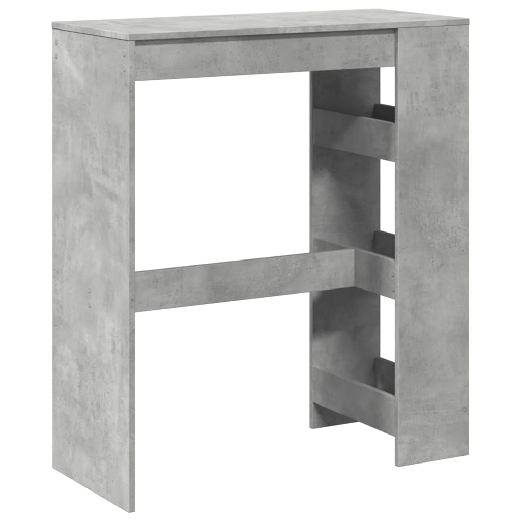 barbord med stativer 90x40x103,5 cm konstrueret træ betongrå