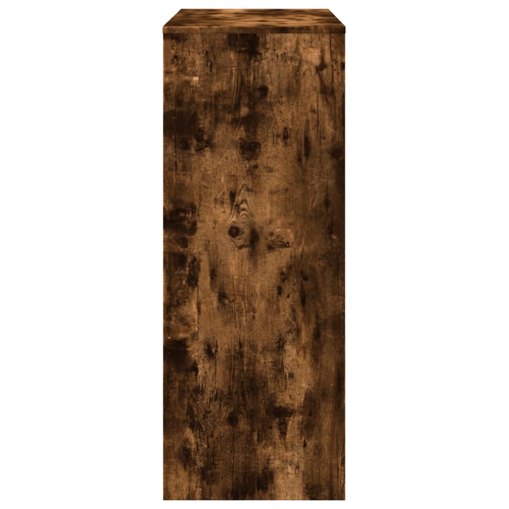 barbord med stativer 90x40x103,5 cm konstrueret træ røget eg