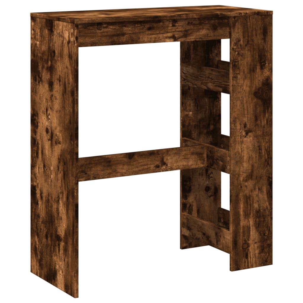 barbord med stativer 90x40x103,5 cm konstrueret træ røget eg