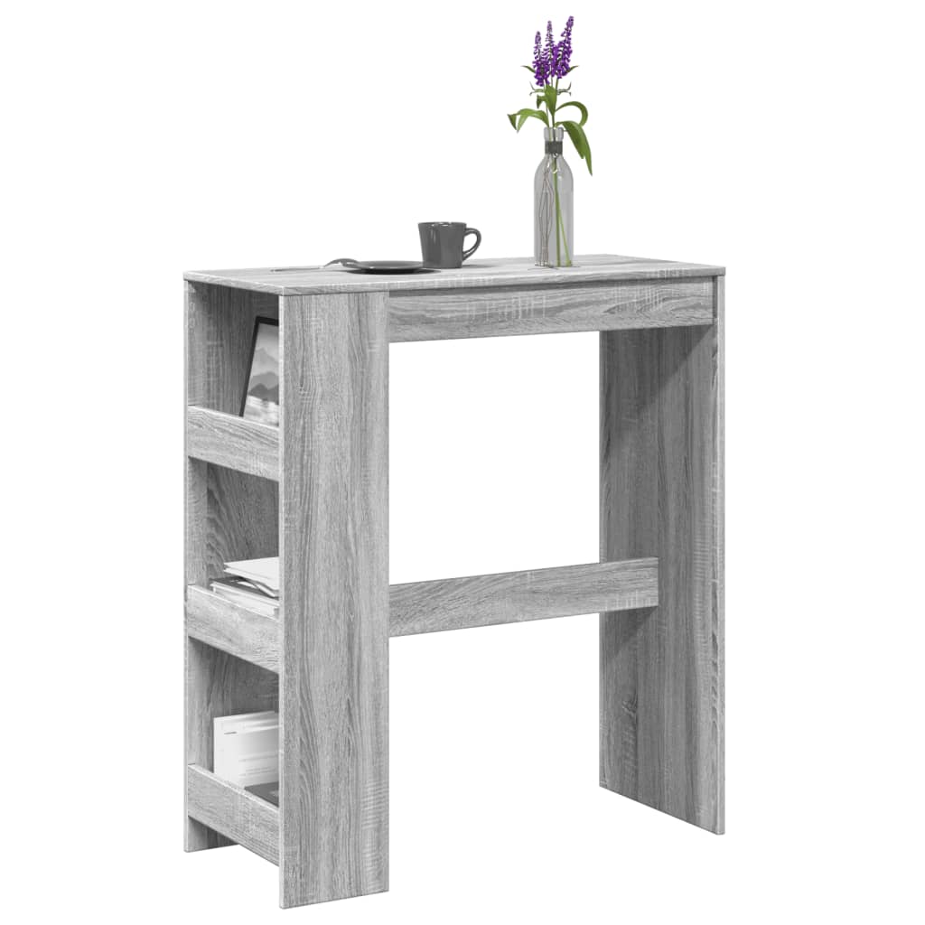 barbord med stativer 90x40x103,5 cm konstrueret træ