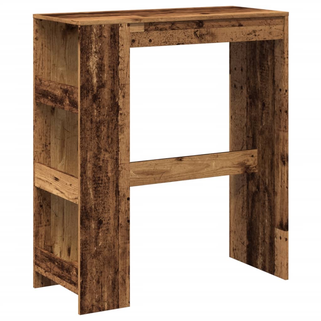 barbord m. stativer 90x40x103,5 cm konstrueret træ gammelt træ