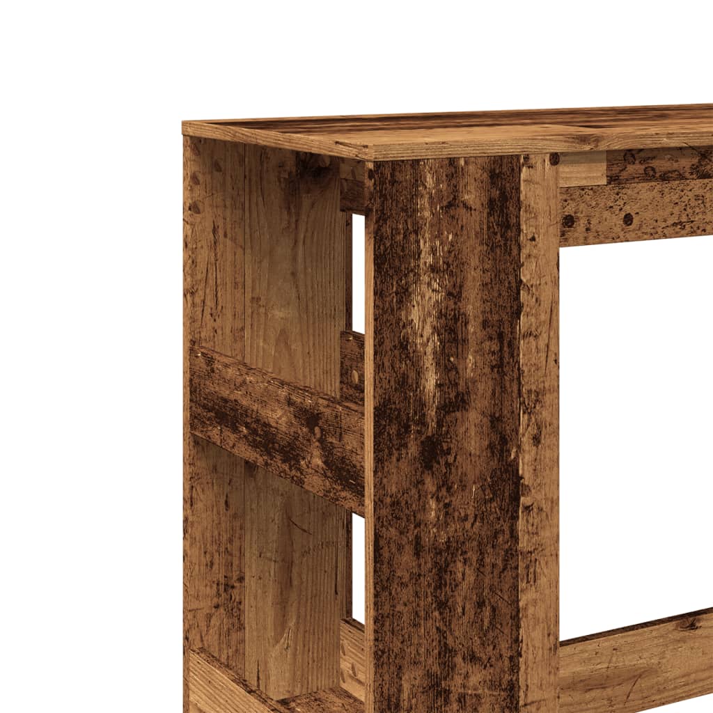 barbord m. stativer 90x40x103,5 cm konstrueret træ gammelt træ
