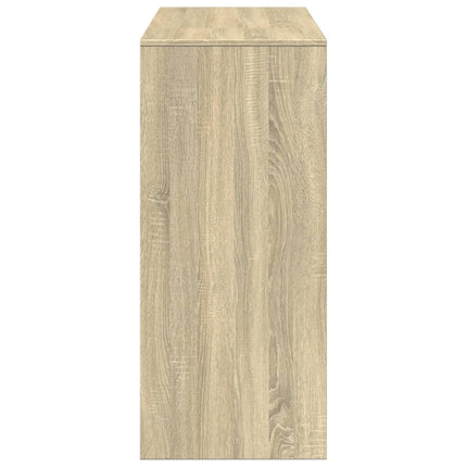 barbord med hylde 124x46x103,5 cm konstrueret træ sonoma-eg