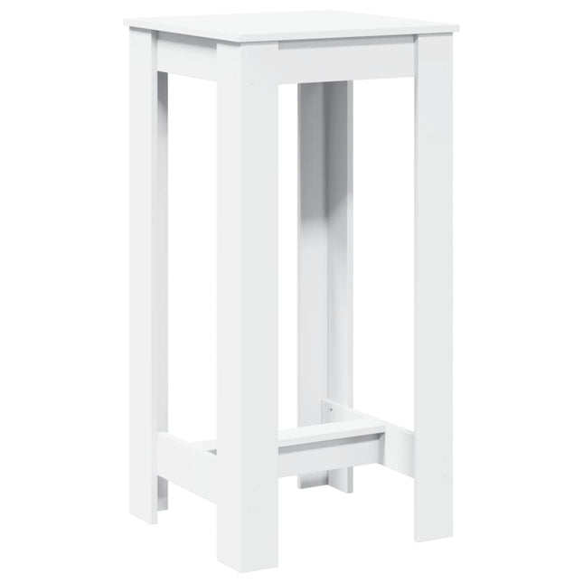 barbord 51x50x103,5 cm konstrueret træ hvid
