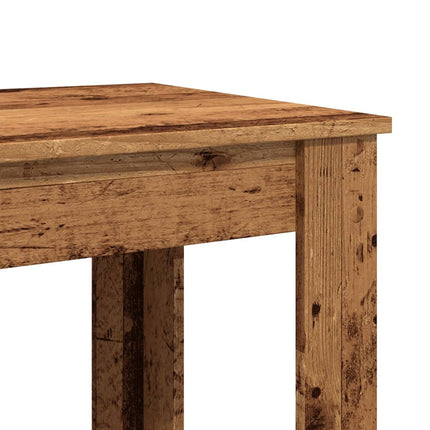 barbord 51x50x103,5 cm konstrueret træ gammelt trælook