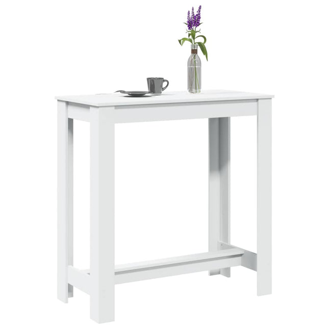 barbord 102x50x103,5 cm konstrueret træ hvid
