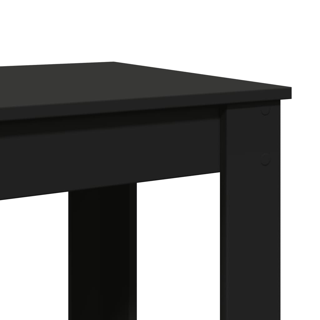 barbord 102x50x103,5 cm konstrueret træ sort
