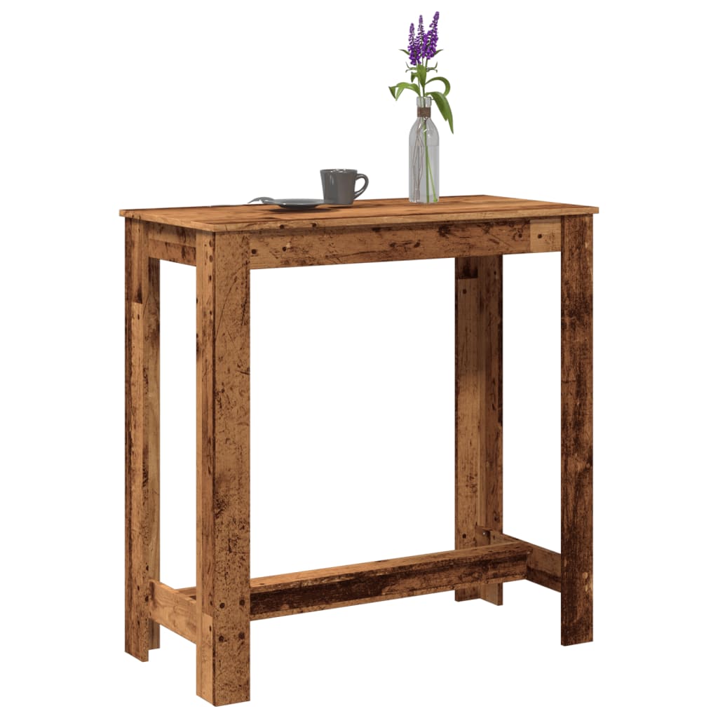 barbord 102x50x103,5 cm konstrueret træ gammelt trælook billede