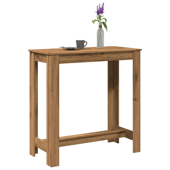 barbord 102x50x103,5 cm konstrueret træ gammelt trælook