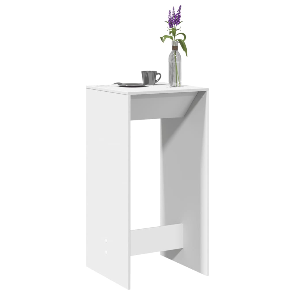 Barbord i hvidt konstrueret træ - 51 × 50 × 103,5 cm
