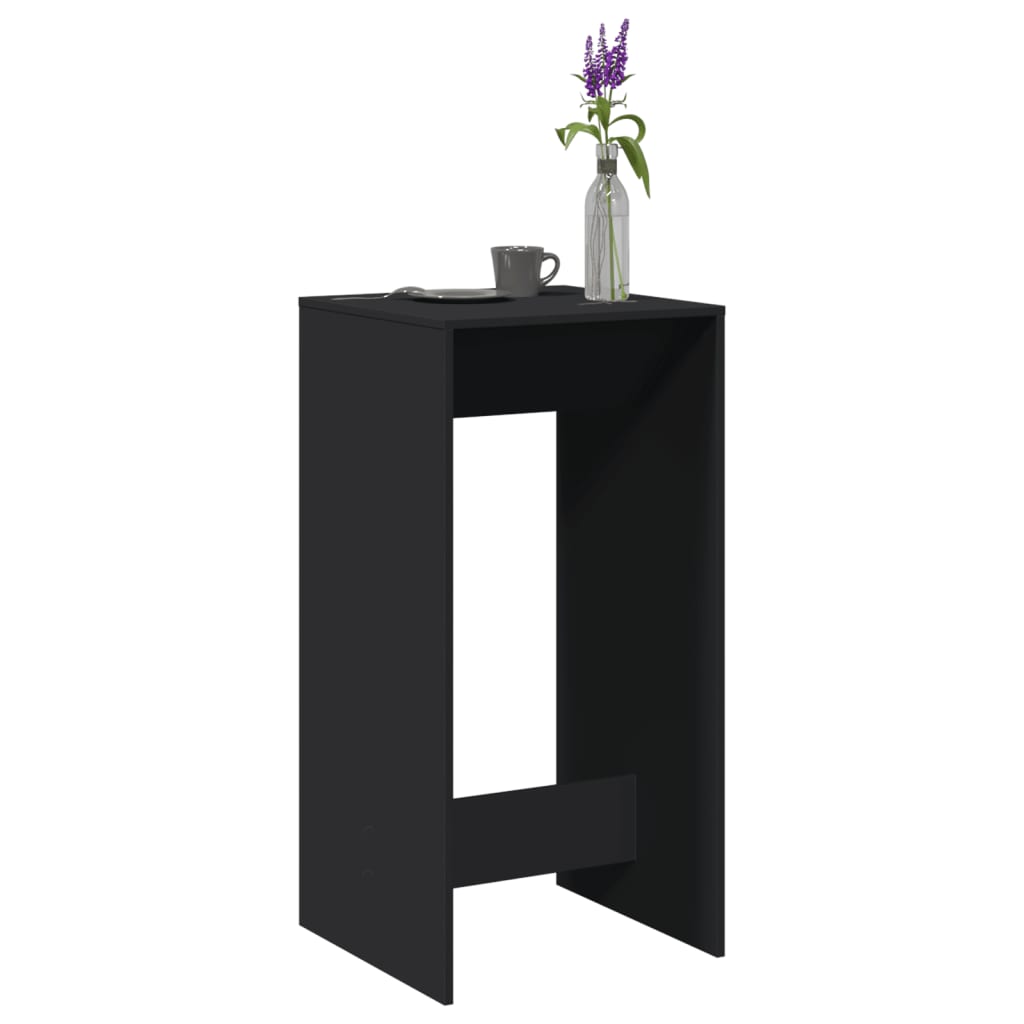 Barbord 51 × 50 × 103,5 cm i konstrueret træ - sort