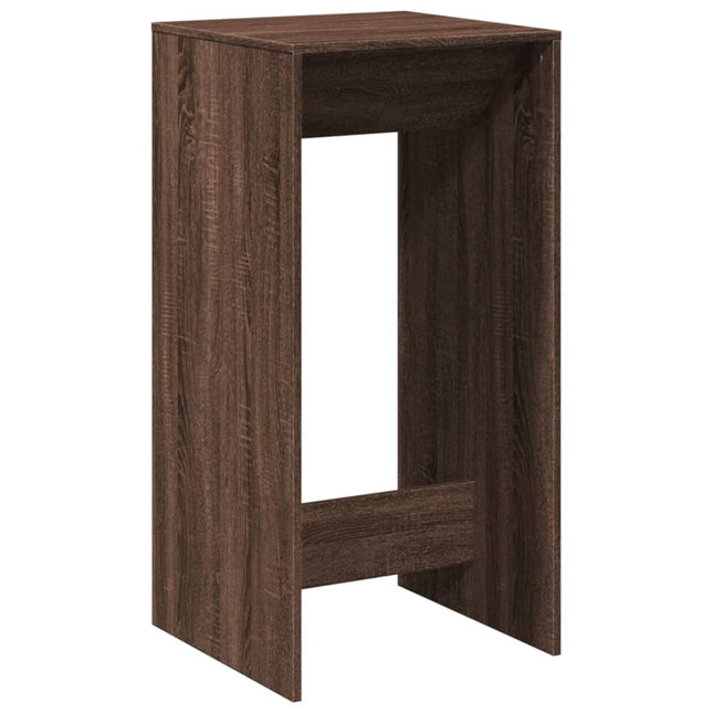 barbord 51x50x103,5 cm konstrueret træ brun egetræsfarve
