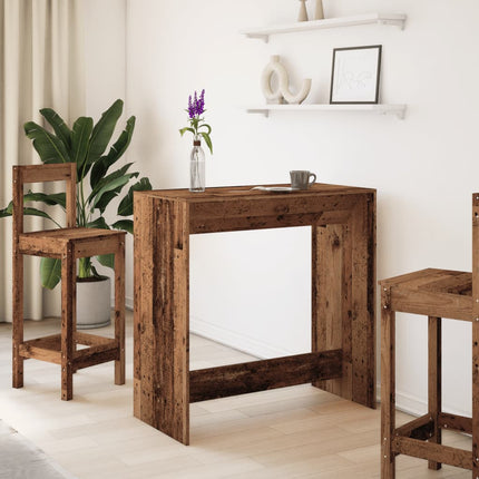 barbord 102x50x103,5 cm konstrueret træ gammelt trælook