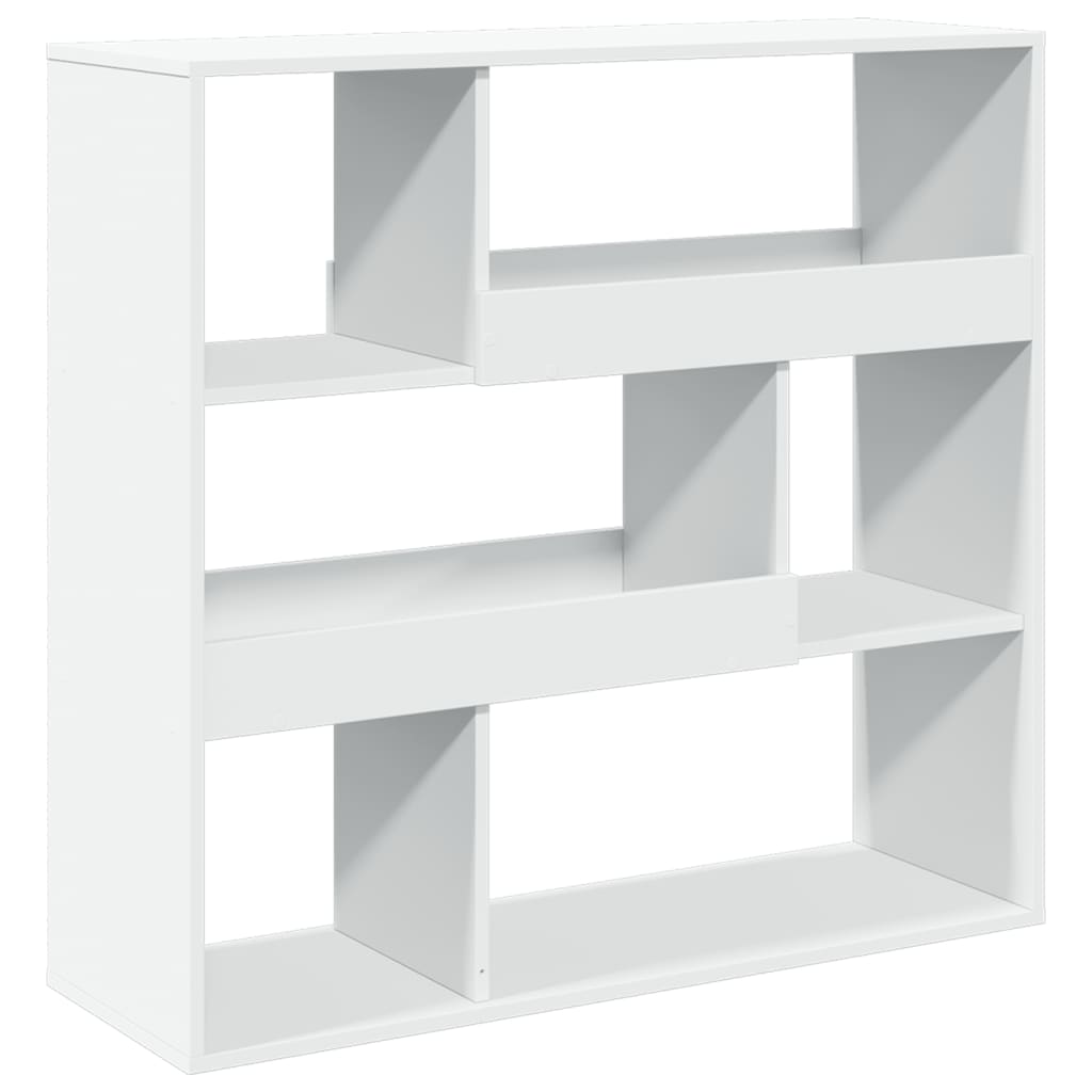 Bogreol 100X33X125,5 Cm Konstrueret Træ - Hvid / 94.5 cm