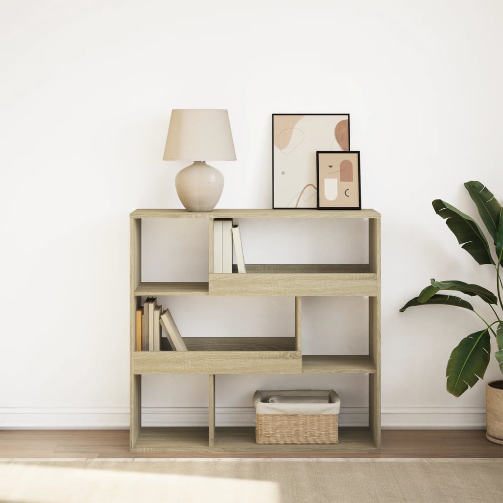 bogreol/rumdeler 100x33x94,5 cm sonoma-eg billede