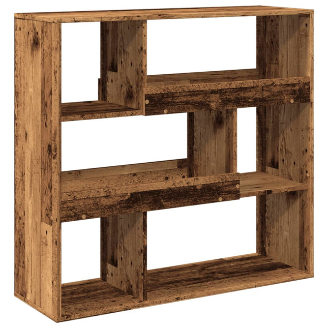 bogreol/rumdeler 100x33x94,5 cm gammelt trælook