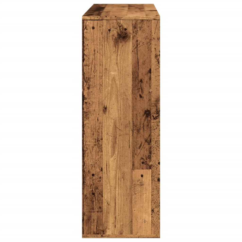 bogreol/rumdeler 100x33x94,5 cm gammelt trælook