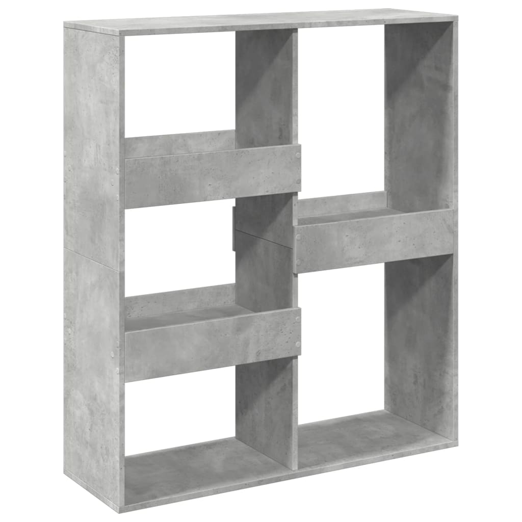 bogreol/rumdeler 100x33x115 cm betongrå