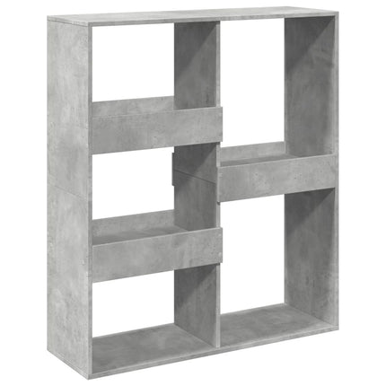 bogreol/rumdeler 100x33x115 cm betongrå