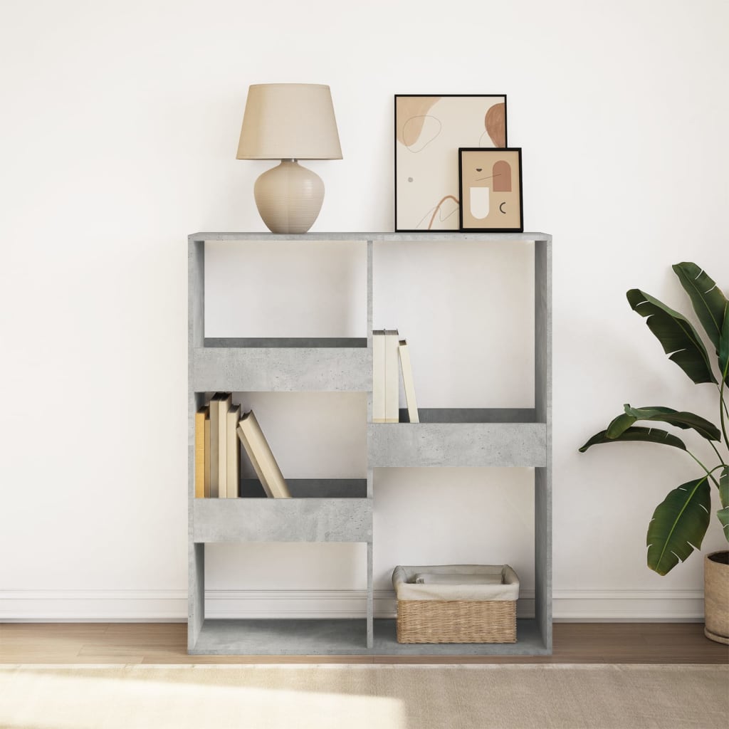 Bogreol/rumdeler 100×33×115 cm - betongrå