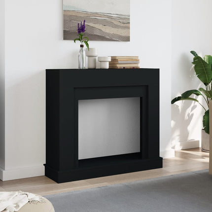 forsats til pejs 100x30x87,5 cm konstrueret træ sort